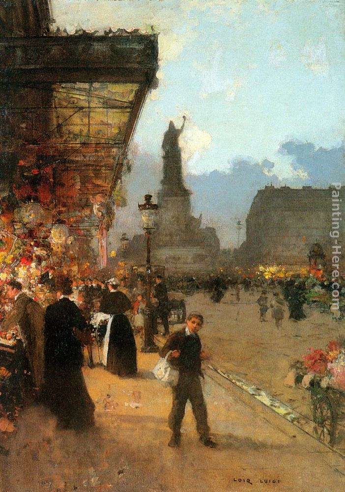 Luigi Loir La Place de la Republique, Paris
